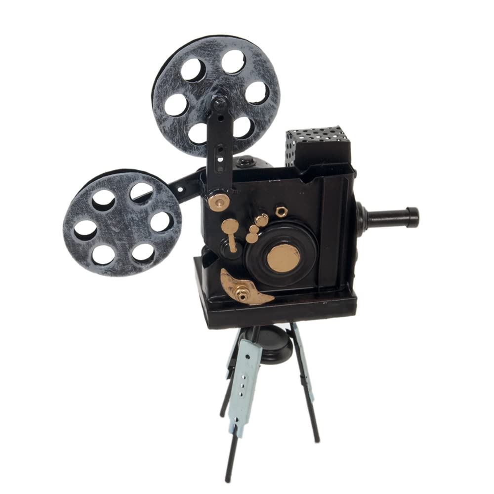 Old Modern Handicrafts Vintage Movie Projector Metal Model - Handmade from Metal - 8.5L x 3W x 12.5H Inches