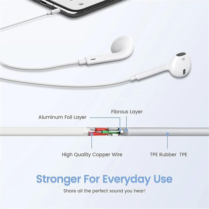 SKLNXAZ 2 Pack Wired Earbuds/Wired Headphones with 3.5mm Earphones[MFi Certified] with Microphone Volume Control Compatible for Computer,MP3/4,Android