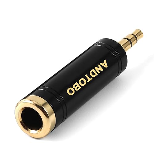 ANDTOBO 3.5mm Male to 1/4'' Female Stereo Pure Copper Headphone Adapter,3.5mm(1/8'') Plug Male to 6.35mm (1/4'') Jack Female Stereo Adapter