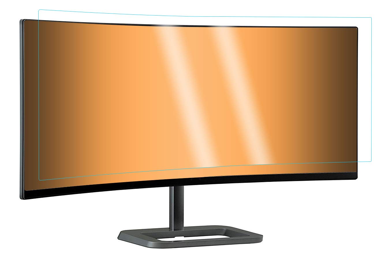 Photodon Clear Abrasion Resistant Screen Protector to fit the Dell UltraSharp U3417W 34-inch Curved Monitor with Installation Kit