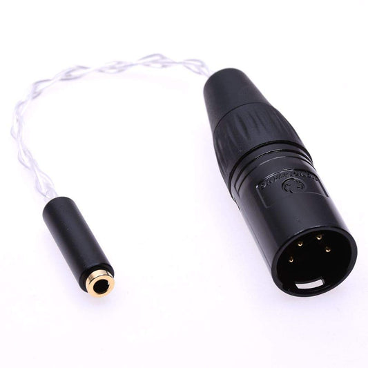 GAGACOCC 4-Pin XLR Male to 3.5mm TRRS Female Balanced Audio Adapter 10cm Cable