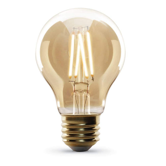 Feit Electric A19 LED Vintage Exposed Filament Light Bulb, 60W Eq