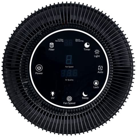 OdorStop OSAP5 HEPA Air Purifier for areas up to 1000 Sq Ft with H13 True HEPA Filter, Active Carbon, 5-Speed, Auto Mode, Sleep Mode, Child Lock,