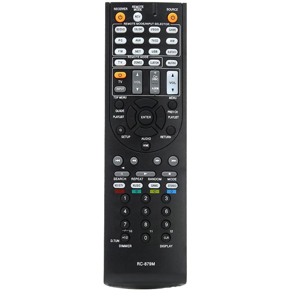 Replacement Remote Control RC-879M Compatible for Onkyo A/V Receiver TX-NR636 TX-NR727 TX-NR737 TX-NR5007 TX-SR308 TX-SR333 TX-SR506S TX-SR573S