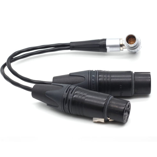 SZJELEN Atomos Shogun Monitor Audio Input Cable,10pin to XLR 3pin Female Connector Breakout Audio Input Cable for Atomos Shogun Monitor Recorder