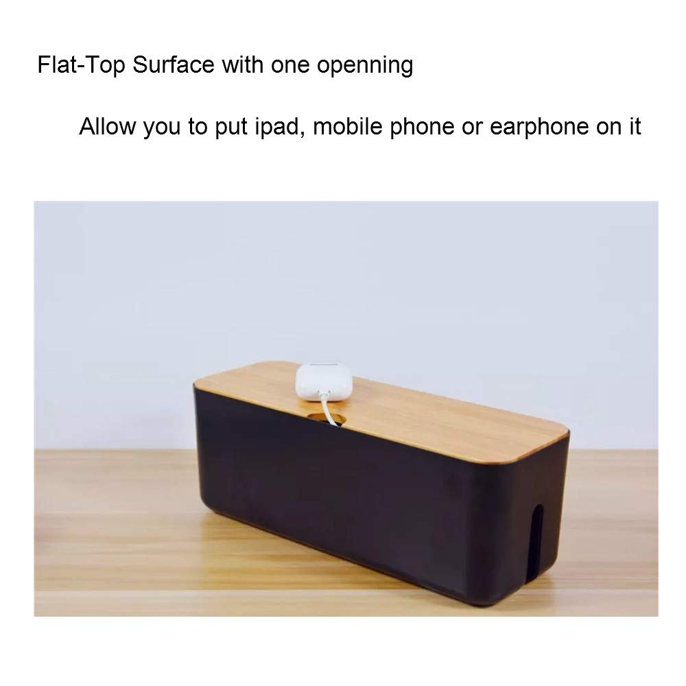 Sourcemall Cable Management Box| Power Stripe Organizer|Cord Organizer Box| Hide and Conceal Power Strips and Electrical Cords from TVs, Computers