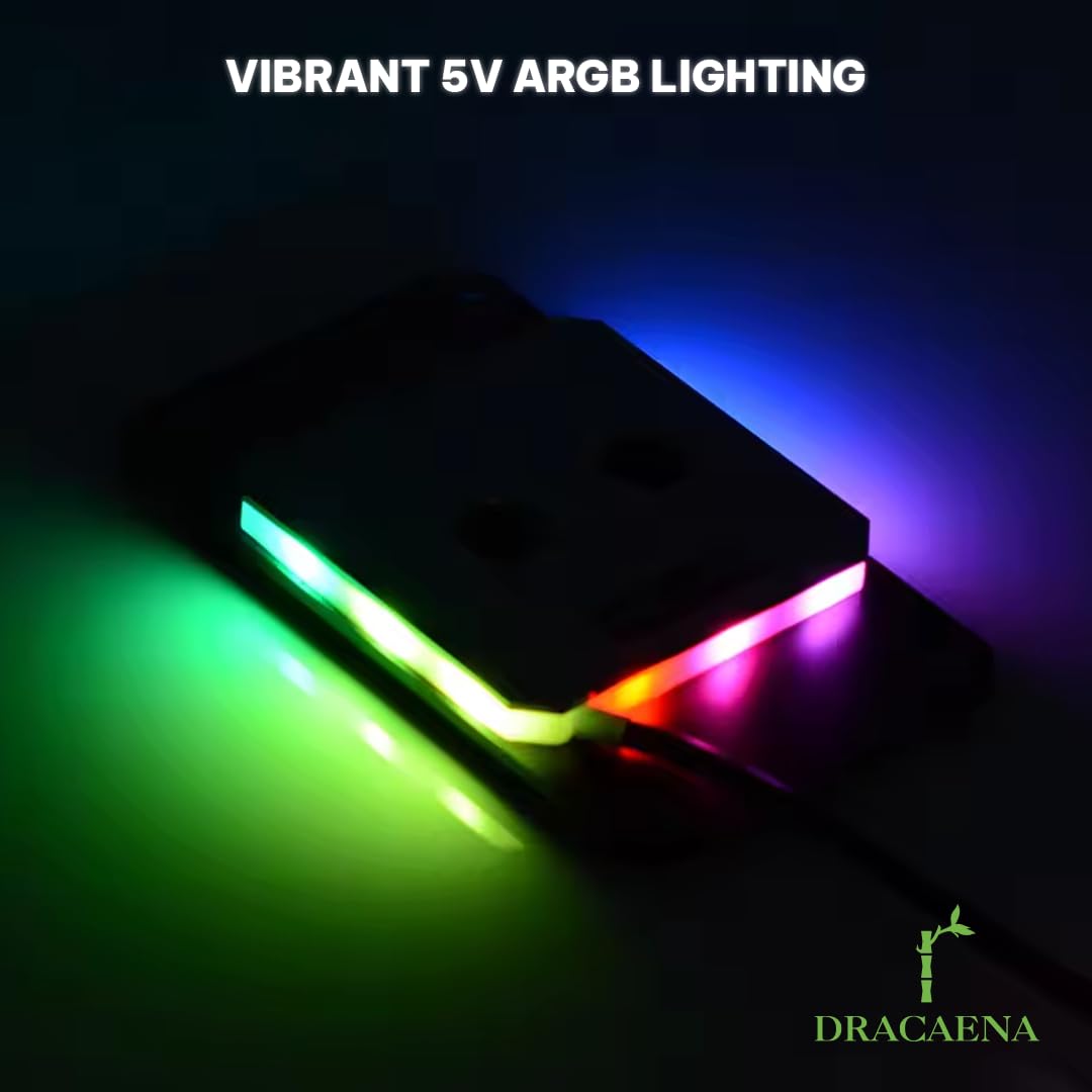 dracaena.io AMD CPU Water Block AM5 AM4 AM3 AM2 | Ryzen 7000 5000 Series | RGB ARGB | Full Copper Water Loop | G1/4 Fittings | Custom Water Cooling