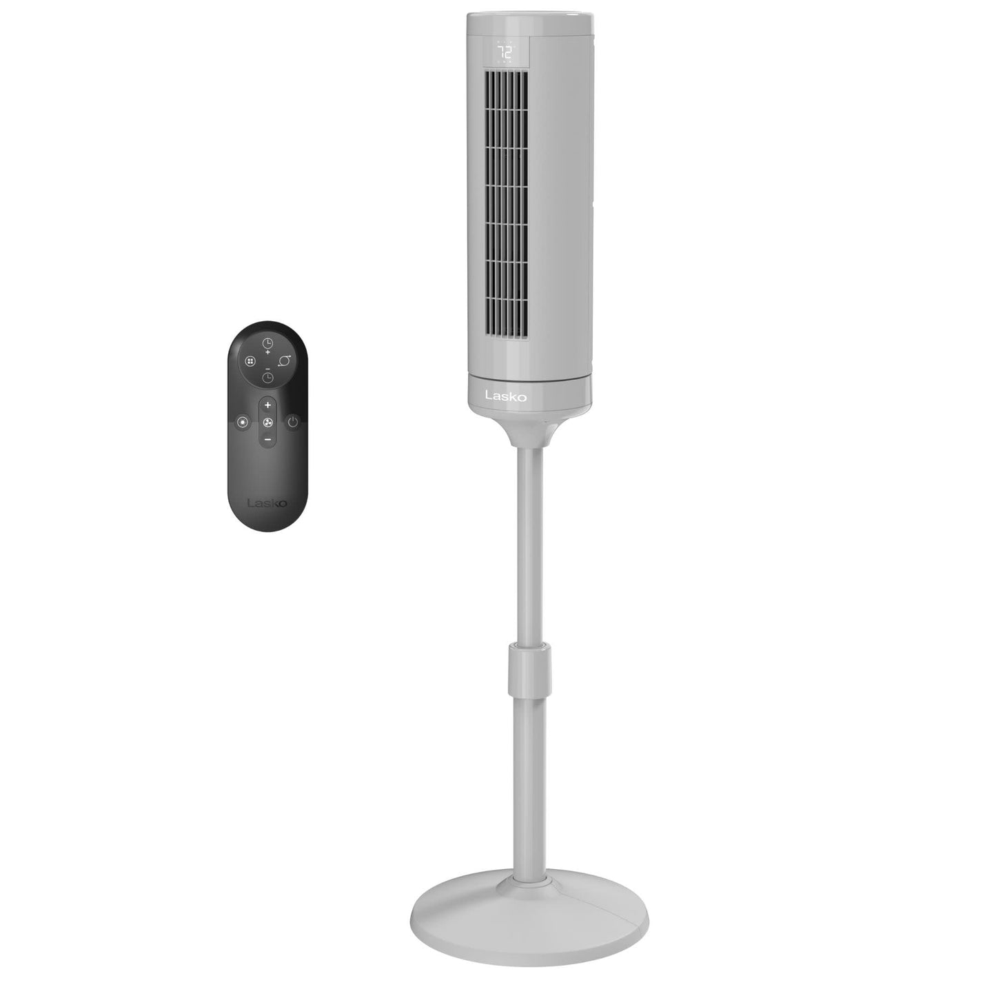 Lasko Elevation DC Tower Fan with Remote - 42" to 54" - EST115 - Gray