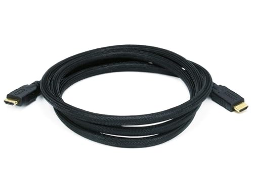 Monoprice Commercial 6ft 24AWG CL2 High Speed HDMI Cable With Ethernet w/ Net Jacket - Black