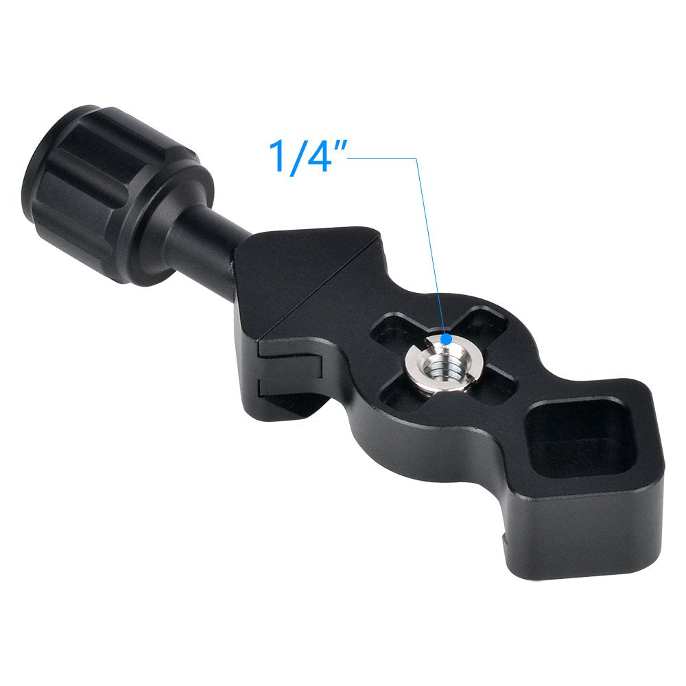 CAVIX FC-25 Mini Fish Bone Style Quick Release Clamp with 3/8"-1/4" Screw Adapter for Tripod Head Compatible with Arca Style Plate