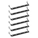 ICC Cable Manager Bracket Panel, 1U Rack Mount Space, Black Powder Coat Finish, Cable Management for 19" Racks and Cabinets, Metal, 5" Deep, Pack of 6