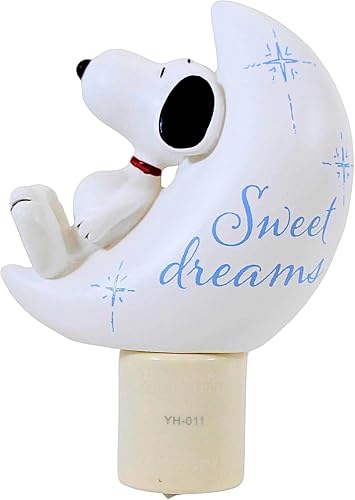Roman Giftware Inc., Night Light Collection, 4.25" H Snoopy Moon Night Light,Religious, Inspirational, Durable (2x3x5)