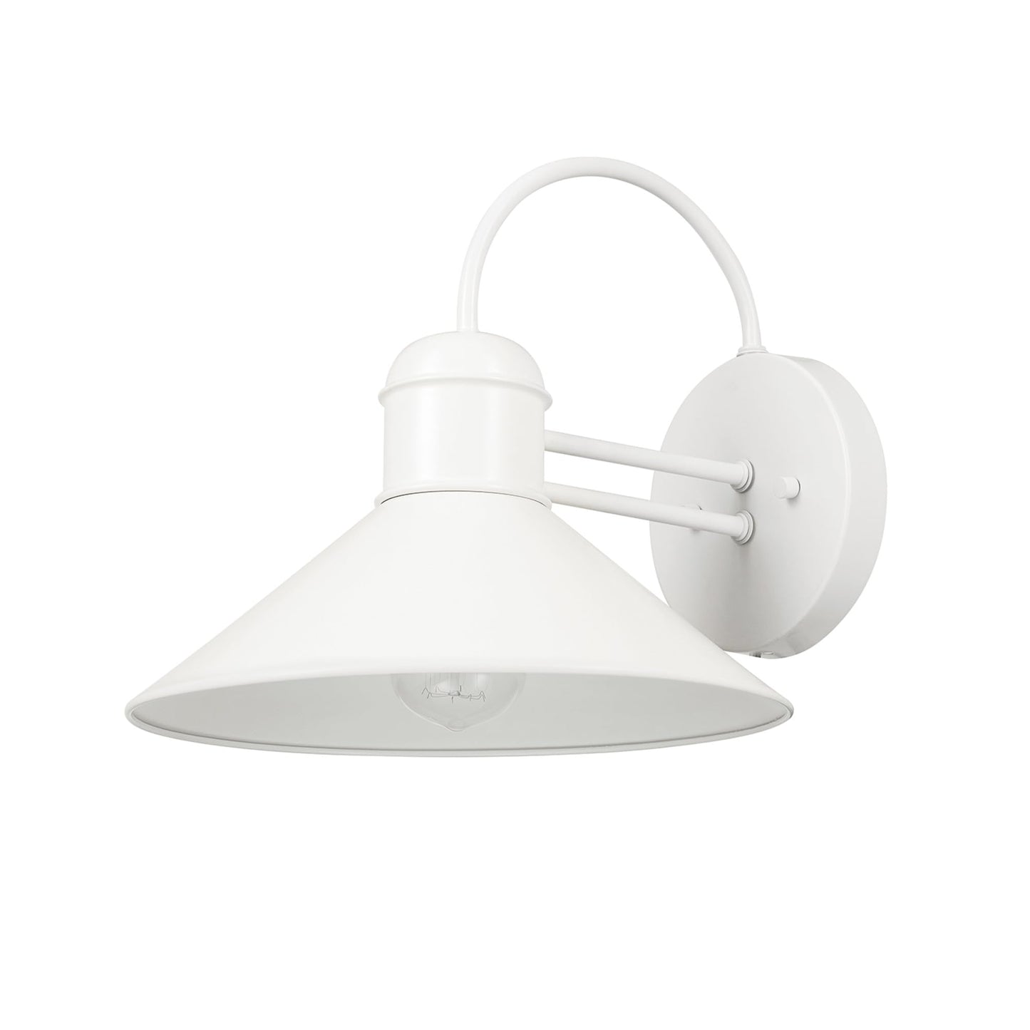 Globe Electric 44388 Novogratz x Globe Maxwell 11" Outdoor Wall Sconce, Matte White