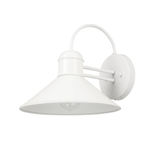 Globe Electric 44388 Novogratz x Globe Maxwell 11" Outdoor Wall Sconce, Matte White