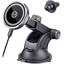WixGear 15W Wireless Magnetic Car Charger, Air Vent & Dashboard Mount for iPhone 13/13 Pro/12/X Thru Mini with Auto Alignment