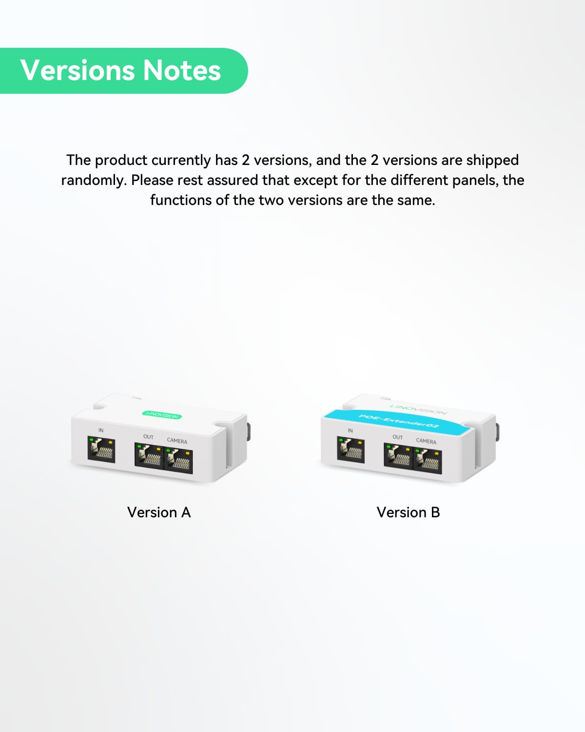 LINOVISION Mini 2 Port POE Extender Up to 1000ft, Power Over Ethernet Over Cat5/6 Cable, Splitter to 2 POE Devices Like IP Cameras, IP Phone