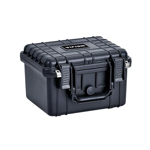 MEIJIA Portable All Weather Waterproof Camera Case With Foam,Fit Use of Drones,Camera,Equipments,Elegant Black,10.62 x9.68x6.87inches