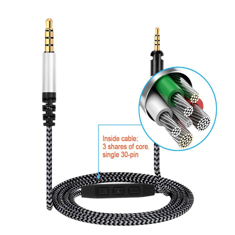 V-MOTA HD598 Cable Cord Compatible with Sennheiser HD 598 SE/CS/SR HiFi,HD 518 558 569 579 595 599,HD400 Pro,HD2.30 Headphones 1.25 Meters / 4.1 feet…