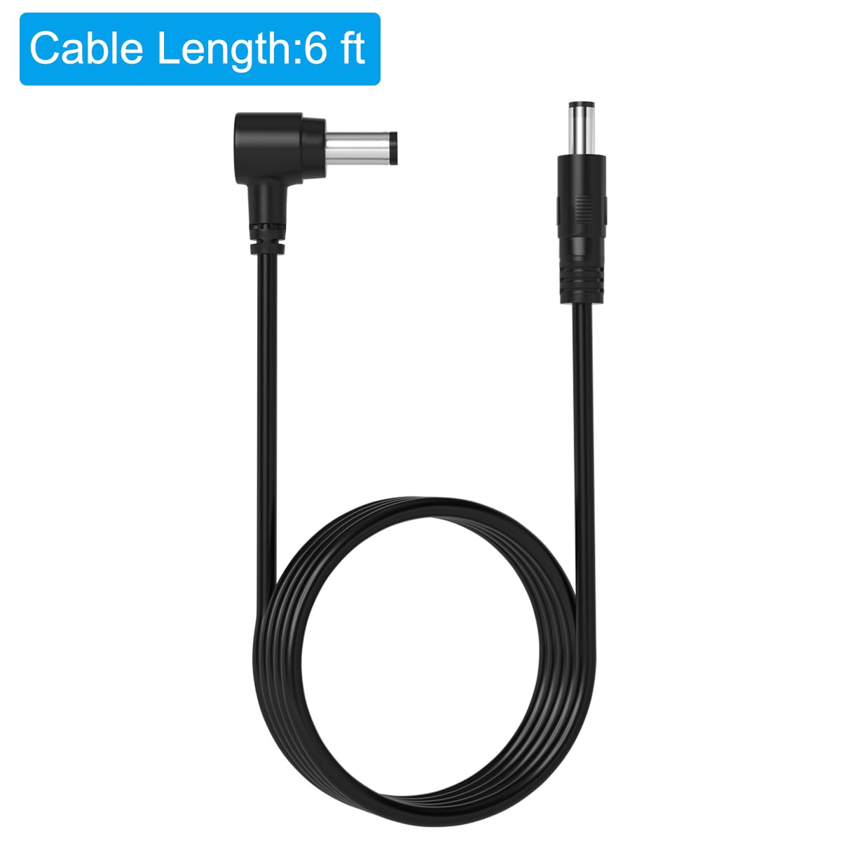 Male to Male DC Extension Cord,Surveillance Camera Cables,90 Degree 5.5mm x 2.1mm,12v DC Power Extension Cable for Security Camera,CCTV IP,5v 9v 24v