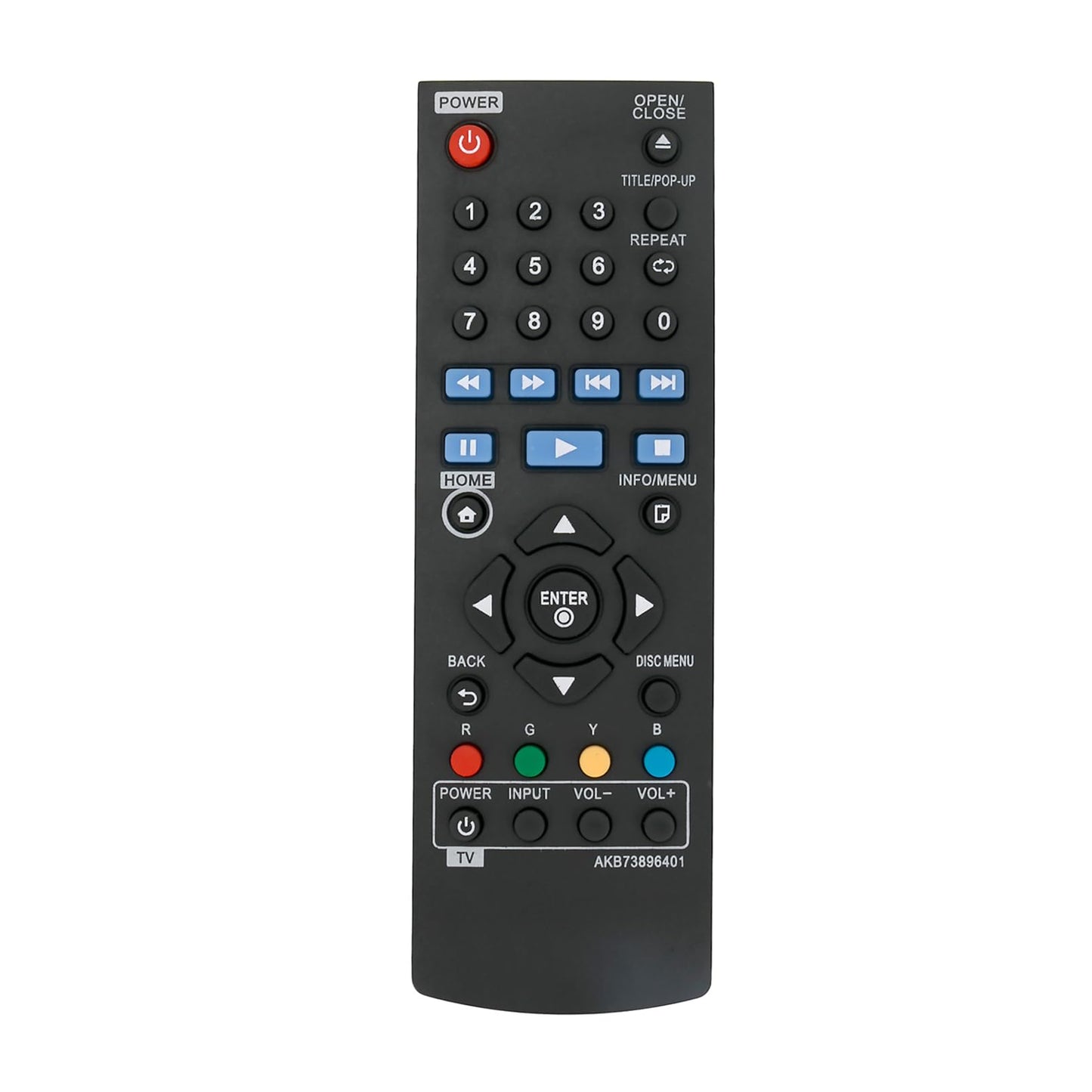 AKB73896401 Replace Remote Control fit for LG BD640 BP200 BP300 BP340 BP350 BP135W BP145 BP155N UP970 BP135 BP135N BP325W BP155 BP175 BP255 BP335W