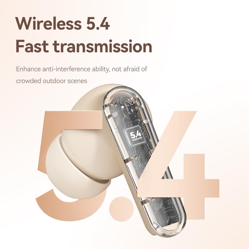 Wireless Earbuds, Bluetooth 5.4 Headphones Stereo Bass with Noise Cancelling Mic, Playtime in Ear Ear Buds with LED Power Display Charging Case, IPX7…