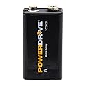 PwerDrive 9 Volt Alkaline Battery 1-Pack PD9V1PK 9V Alkaline Performance All-Purpose Battery 5-Year Shelf Life