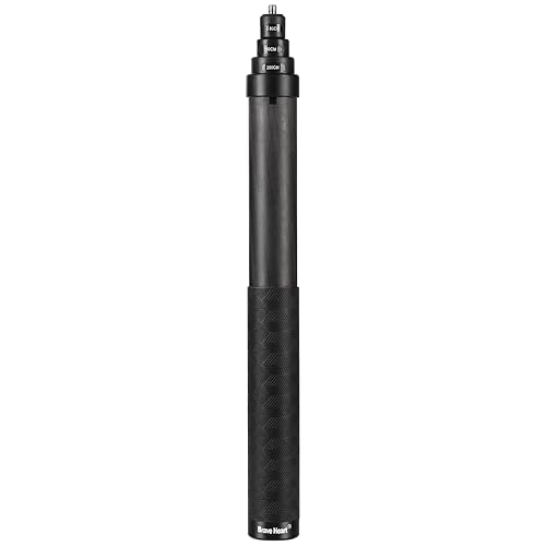 Kezhi 33cm Extended to 2m Long True Carbon Fiber Super Long Extend Invisible Selfie Stick for insta360 X5 x4 Insta 360 X5 x4 x3 x2 x one r rs for DJI
