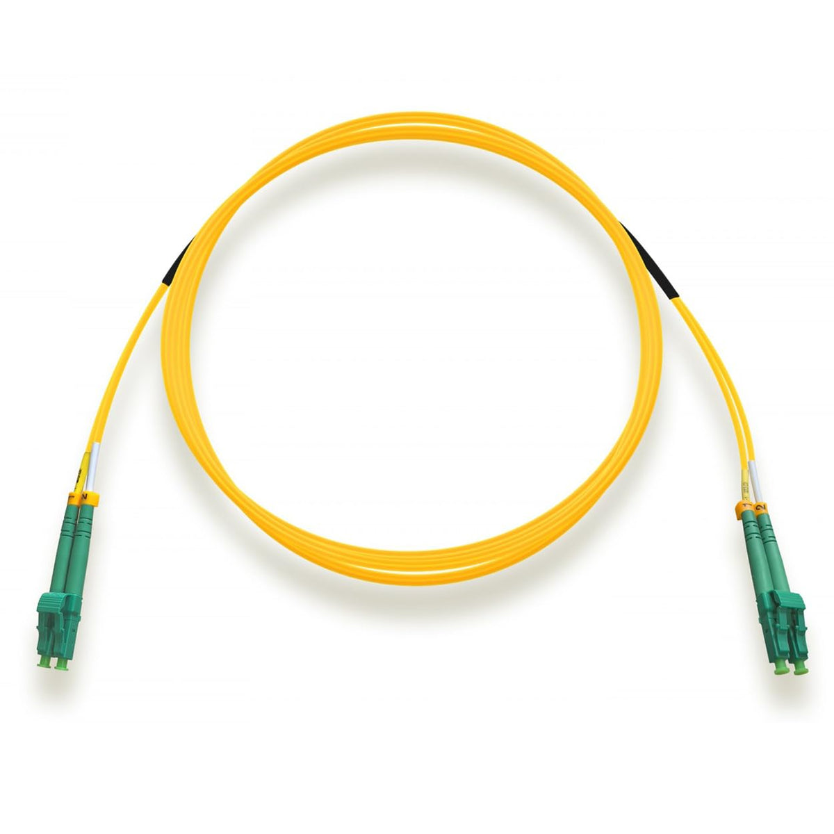 CableWholesale LC/APC to LC/APC OS2 Duplex Fiber Patch Cord, 1m/3.3ft