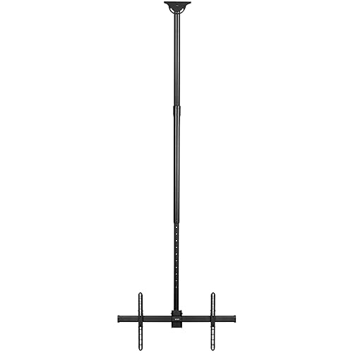 VIVO Ceiling Swivel TV Mount for 37 to 90 inch Screens, Telescoping Height Adjustment with 10ft Extension Pole, Fits Pitched/Vaulted Roof, VESA up