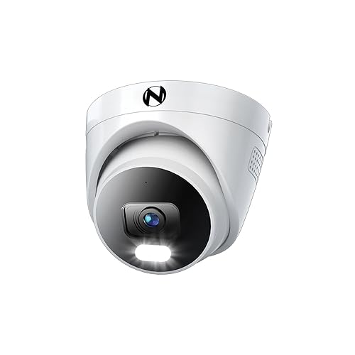 Night Owl Add On Wired IP 4K HD Indoor/Outdoor Deterrence Dome Camera with 2-Way Audio (1-Pack) - Camera Cable Not Included (Requires Compatible NVR