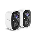 Dzees Outdoor Camera Wireless, 2K Battery Powered WiFi Surveillance Camera for Home Security System with Siren Alarm & Spotlight, Motion Detection
