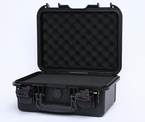 AxiGear 15in Waterproof Hard Case with DIY Customizable Foam Insert (13.5 x 10 x 6in Interior)