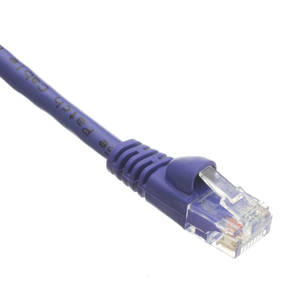 CableWholesale Cat5e UTP Ethernet Cable, Snagless Boot, PoE, 100 ft, Purple
