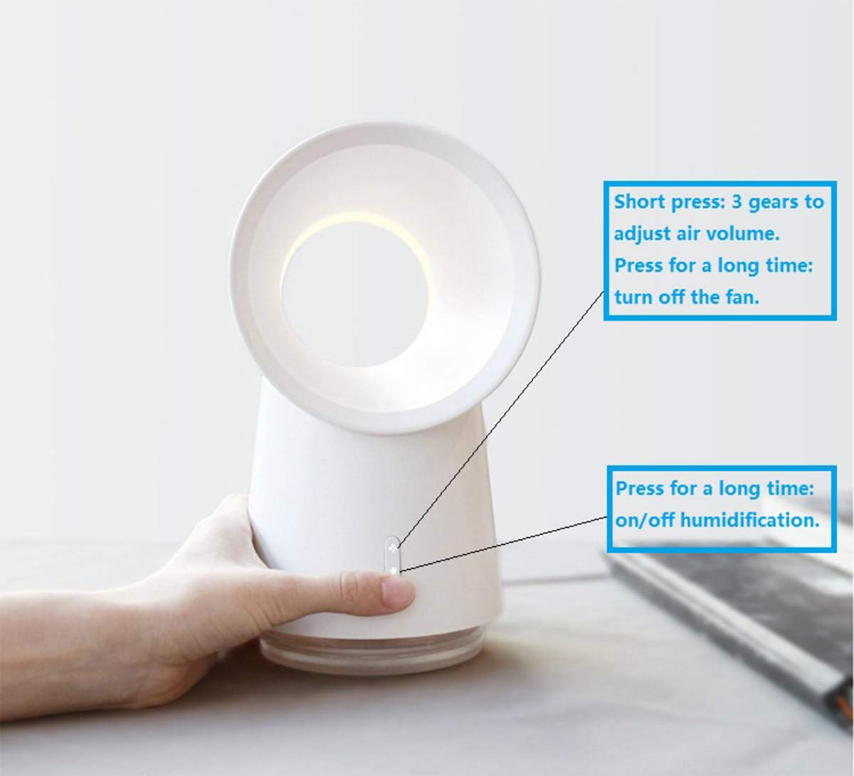 Hyzone Spray Fan Without Fan Blades, Portable humidifier, USB Power Driver