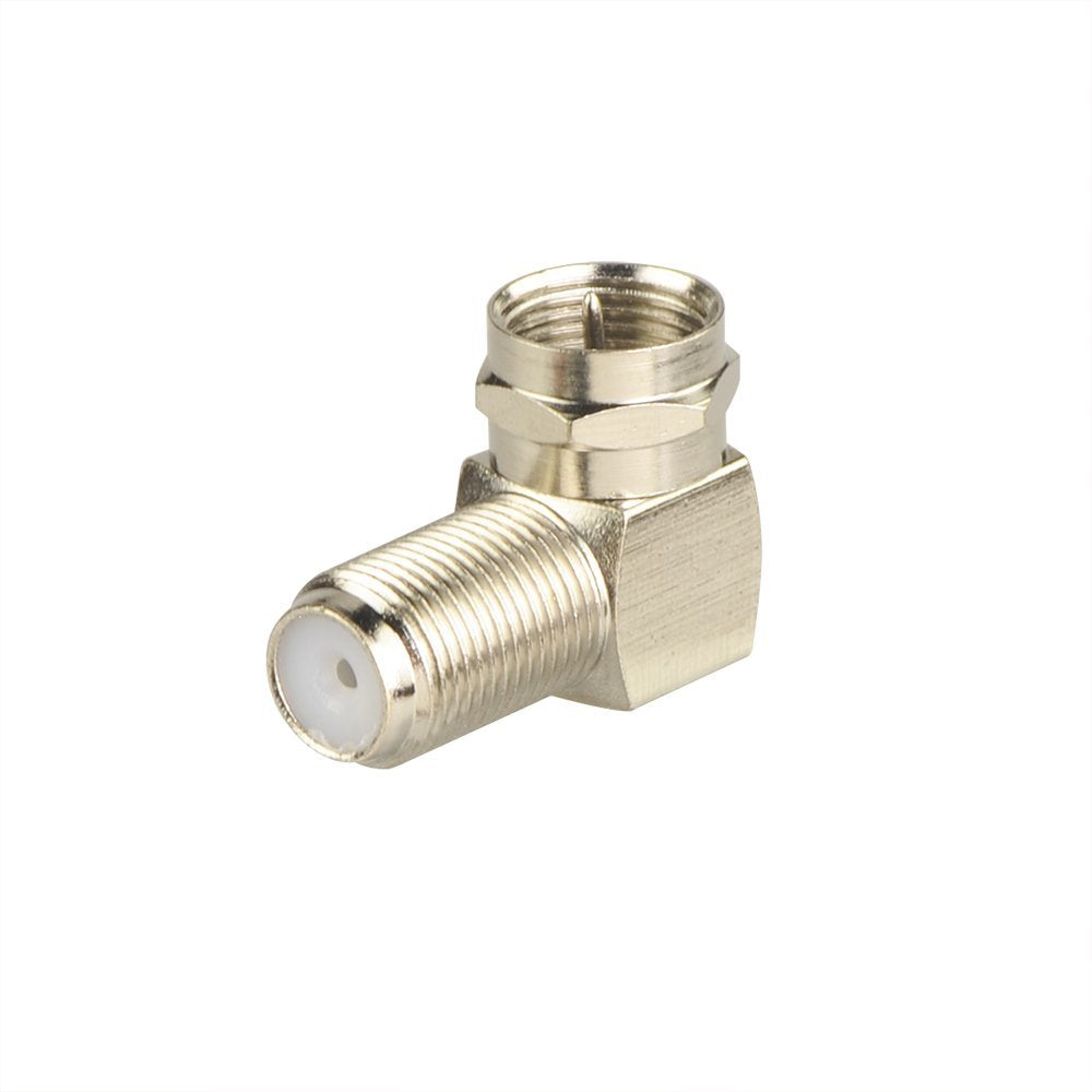 VCE VCELINK 90 Degree Coaxial Connector F Type Female to Male RG6 Adapter Right Angle Coaxial Cable Connector 90 Degree Elbow 2 Pack