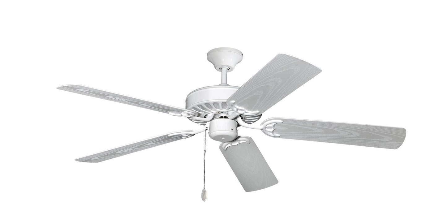 TroposAir Proseries Builder Outdoor Ceiling Fan 52" in Pure White