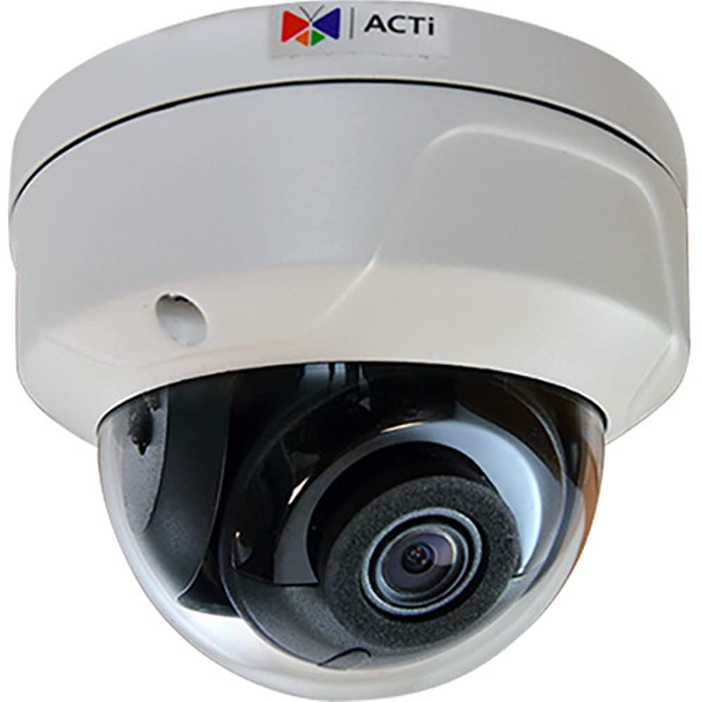ACTi A71 4MP Outdoor Dome Camera with D/N, Adaptive IR, Extreme WDR, SLLS, Fixed Lens, f2.8mm/F1.6, H.265/H.264, 1080p/30fps, 3D DNR, Audio