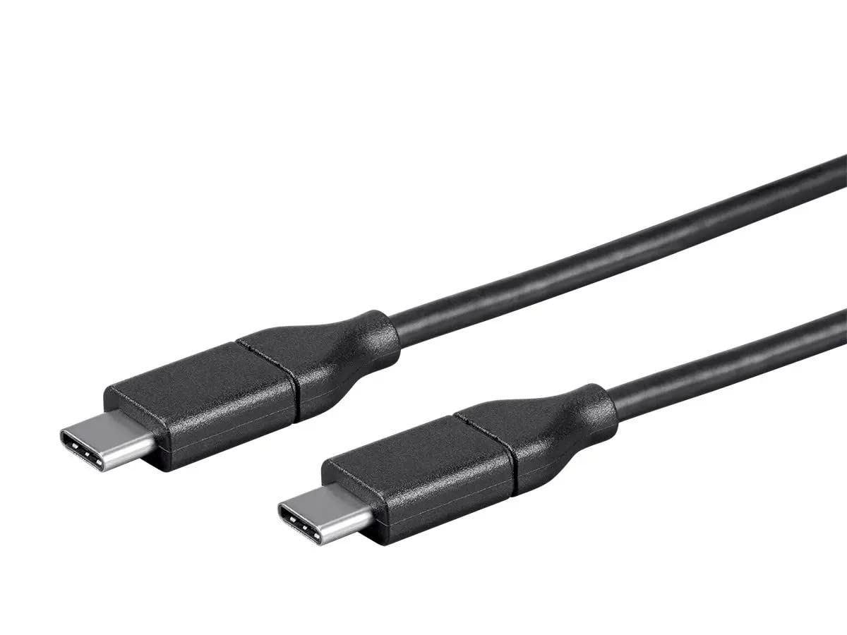 Monoprice Essentials USB-C to USB-C 2.0 Cable - 480Mbps, 5A, 26AWG, 4m (13.1 ft) Black