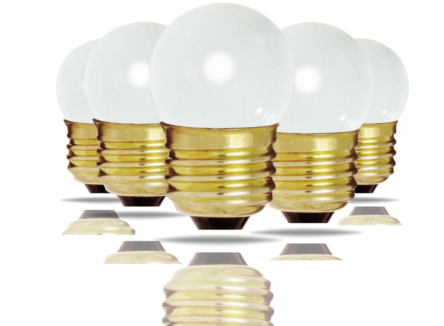 Satco S3607 (5 Pack) Incandescent Lamp; Decorative; 7.5 Watt S11 Incandescent; Gloss White; 2500 Average Rated Hours; 20 Lumens; Medium Base; 120 Volt
