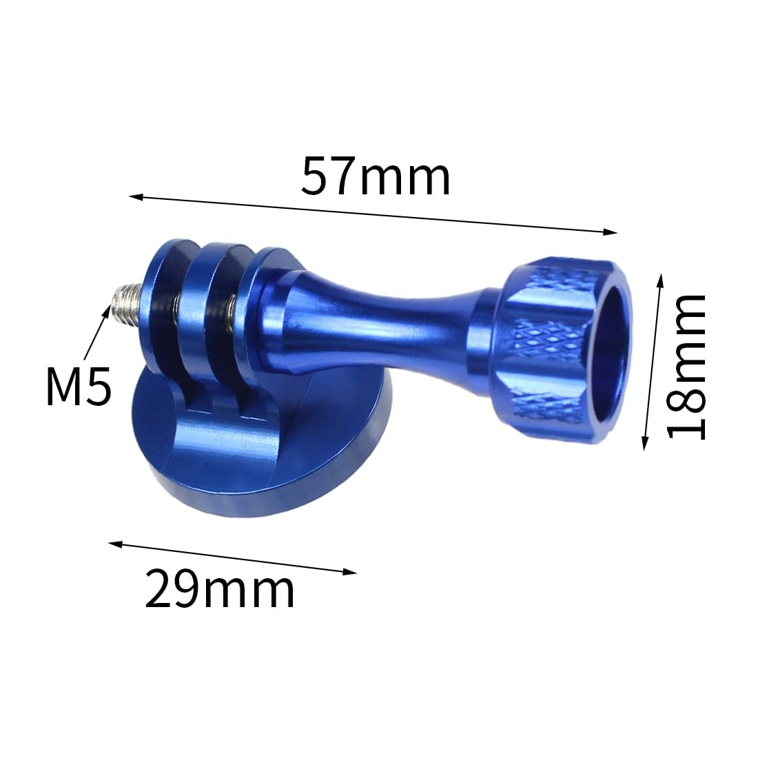 NovelGoal CNC Aluminium Small Tripod Mount Adapter with Thread Screw for HD Hero 13 9 8 7 6 5 4 Session 2 3 Action Cameras (Blue Set)