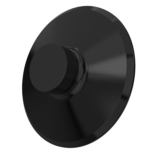 Preffair Record Weight Stabilizer, 120g/4.2oz Aluminum Black Turntable Weight Vibration Reducer with Protective Soft Pad for HiFi LP Record Player