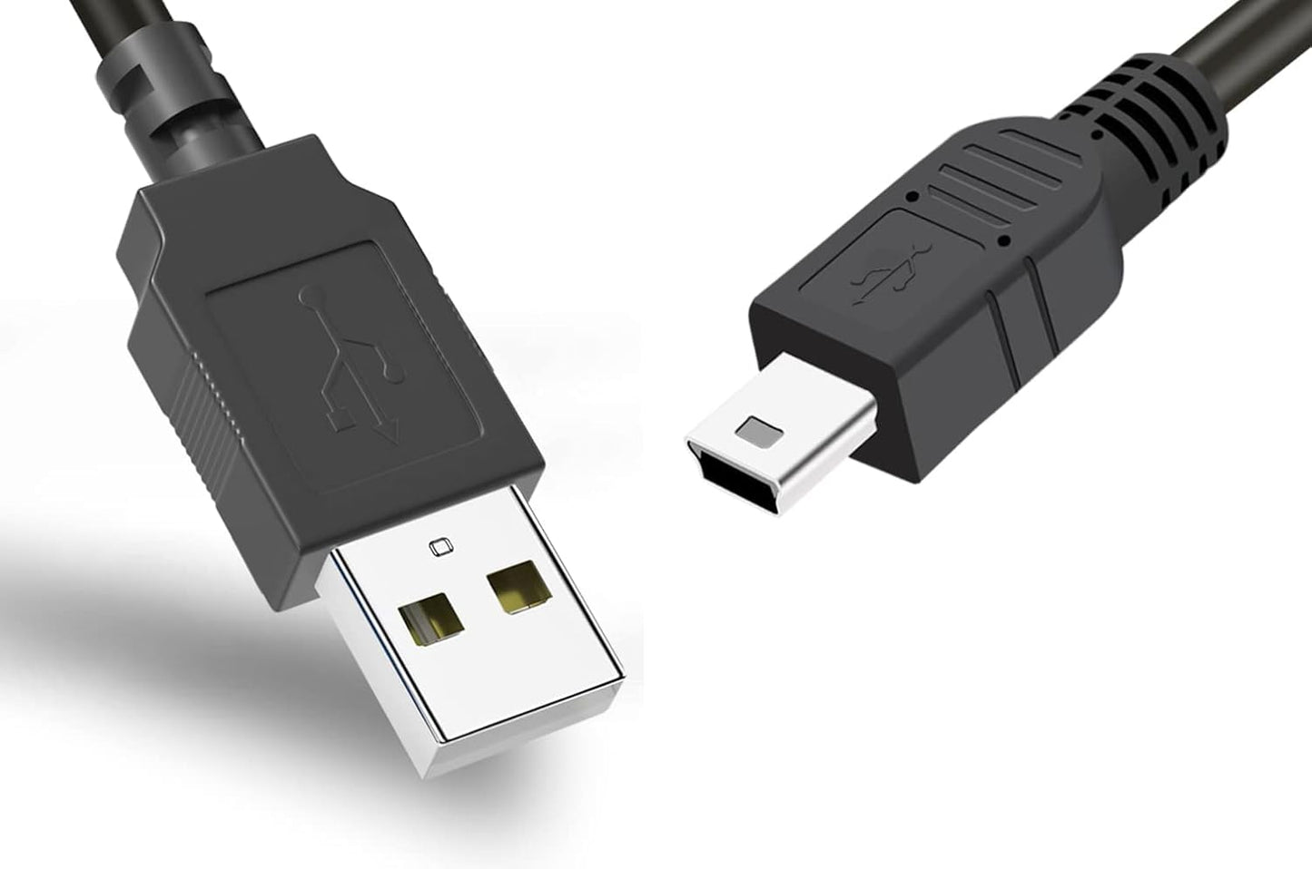 Mini USB Cable for GoPro Hero 4, 3, 2, 1-3ft Camera Data Sync and Charging Cord, USB A to Mini B Fast Charger Cord for Gopro Hero 3+ Silver Black