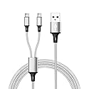 IFLASH 6ft Long Dual MicroUSB Splitter Charge Cable - Power up to Two (2) Micro USB Devices at Once from a Single USB Port - Ideal for Any Micro USB