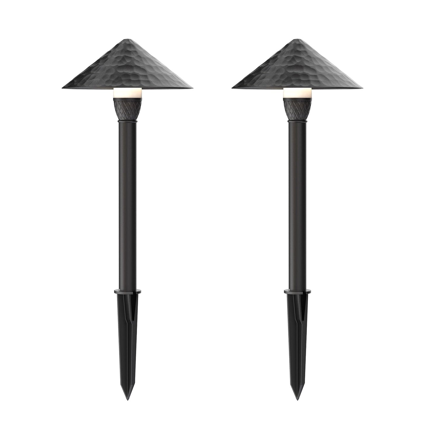 LL LIGHTING LIVING 12V Low Voltage Pathway Lights 1W 60LM LED G4 Replaceable Bulb Outdoor Landscape Lights 2PK 3100K Warm White Aluminum Path Lights