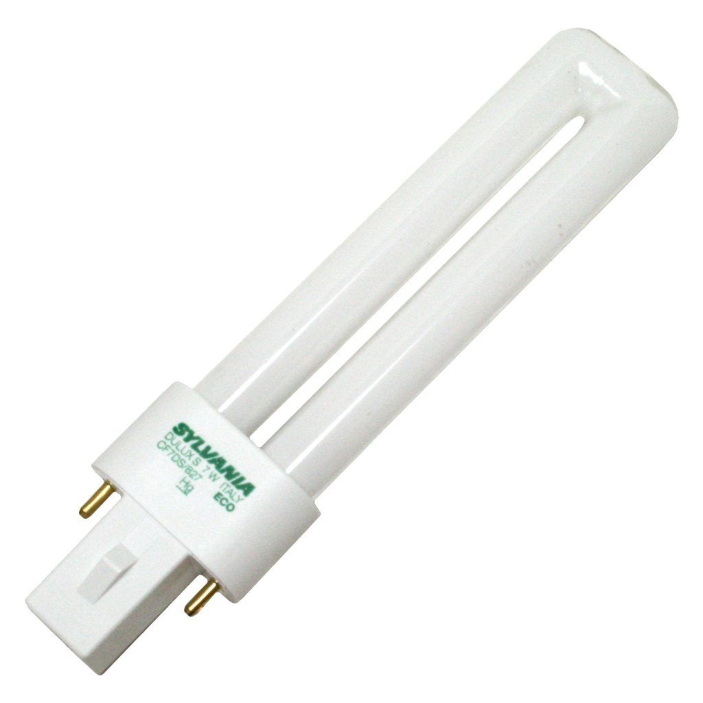 (25 Pack) Sylvania 21277 CF7DS/827/ECO 7-Watt 2700K 2-Pin Single Tube Compact Fluorescent Lamp25