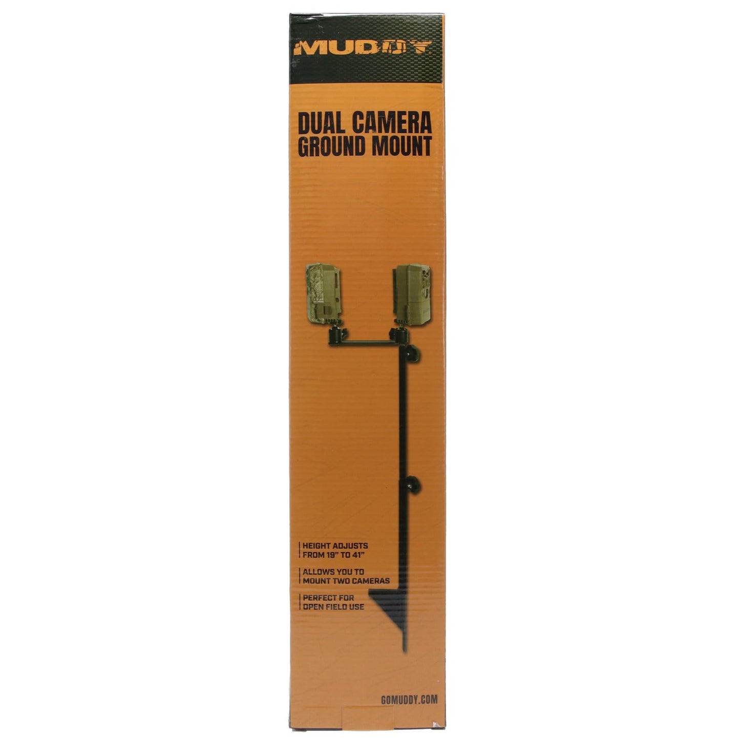 Muddy Dual Camera Durable Steel Fully Adjustable Portable Easy-to-Install Hunting Outdoor Ground Mount | Works on Cameras with 1/4" - 20 Receiver