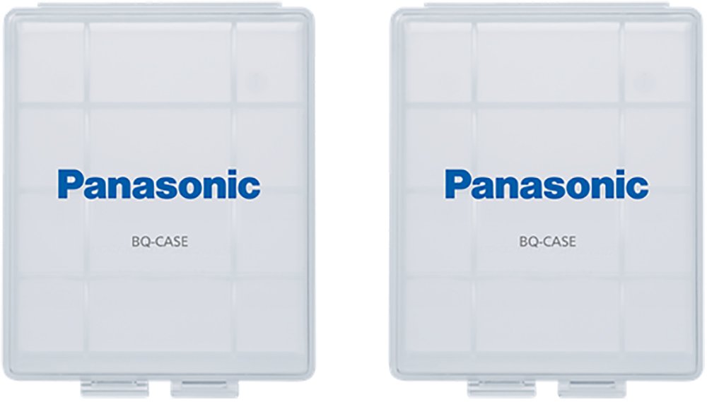 Eneloop Panasonic BQ-CASE2SA Battery Storage Cases with 4AA or 5AAA Battery Capacity, Pack of 2