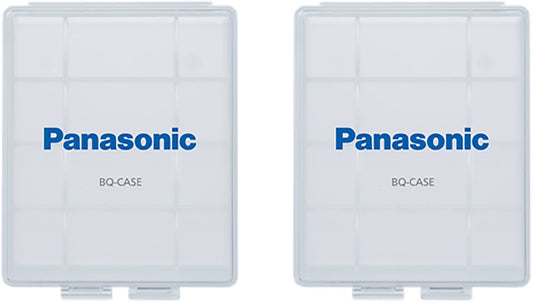 Eneloop Panasonic BQ-CASE2SA Battery Storage Cases with 4AA or 5AAA Battery Capacity, Pack of 2