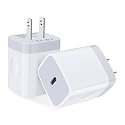 USB C Fast Charger,20W 2 Pack PD Charging Block Type C Wall Charger Power Adapter Base Box Compatible