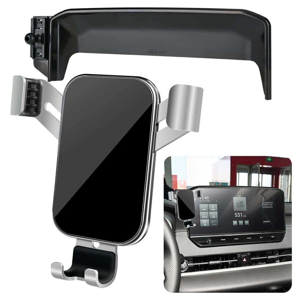 LUNQIN Car Phone Holder for Mitsubishi Outlander 2022 2023 2024 and Outlander PHEV 2023 2024 Auto Interior Accessories Best Cell Phones Mount